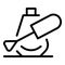 Nail paint bottle icon, outline style