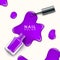 Nail polish beauty paint drop. Cosmetic bottle makeup polish nail or manicure design