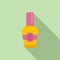 Nail polish bottle icon flat vector. Manicure care