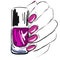 nail polish in the hand, well-groomed nails,pink nail polish, manicure, pedicure, gel-varnish, vector illustration