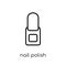 nail polish icon. Trendy modern flat linear vector nail polish i