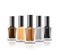 Nail polish isolated glass bottle colors. Realistic beauty manicure paint containers. Cosmetic female nail polish product