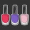 Nail polish. Vector in doodle and sketch style
