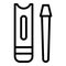 Nail pusher icon, outline style