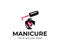 Nail salon logo design. Manicure vector design