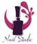 Nail studio beauty salon polish or varnish bottle isolated icon