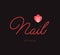 Nail Studio Logo Vector Lettering