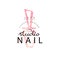 Nail studio luxury logo design, template for nail bar, manicure saloon, manicurist technician vector Illustration on a