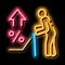 nail water percent neon glow icon illustration