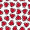 Nailed hearts seamless background pattern