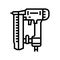nailer tool line icon vector illustration