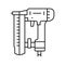 nailer tool line icon vector illustration