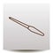 Nailfile line vector icon on a realistic paper background with s