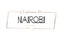 Nairobi  Welcome to text Neon lettering typography. Word for logotype, badge, icon, postcard, logo, banner Vector Illustration