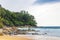 Naithon Beach bay panorama with turquoise clear water Phuket Thailand