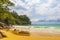 Naithon Beach bay panorama with turquoise clear water Phuket Thailand