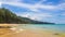 Naithon Beach bay panorama with turquoise clear water Phuket Thailand