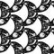 Naive kawaii night crescent moon space seamless pattern.