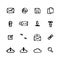 Naive style icon set. Mail services Doodle ink style Set of icons. Vector hand drawn line icons.
