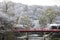 Nakabashi Bridge in winter, Takayama, Japan