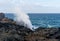 Nakalele Blowhole on north coast of Maui erupts