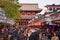 Nakamise-dori shopping streets that leeds to Hozomon Gate of Sensoji Kannon temple. Asakusa, Tokyo. Japan