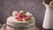 Naked cake with strawberries