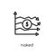 Naked short-selling icon. Trendy modern flat linear vector Naked