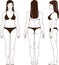 Naked standing woman vector