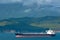Nakhodka. Russia - May 19, 2015: Bulk carrier Ocean Hongkong at anchored in the roads.