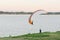 Nakhon Phanom,Thailand January 19,2017 Paraglider ground handli