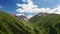 Nalati grassland and snowy mountains in a fine day