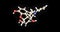 Naloxone molecule  ball and stick  3d rendering