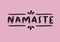 Namaste design lettering. Vector illustration of indian language hello phrase