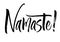 Namaste lettering