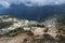 Namche Bazaar village high above view.