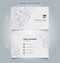 Name card business template lines structure on white background.