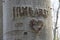 The name Irmgard and a heart, carved into tree years ago