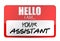 Name tag your assistant illustration design