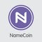 Namecoin Blockchain Cryptocurrency - Vector Coin Image.