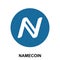 Namecoin crypto currency blockchain flat logo isolated on white background.