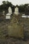 A nameless child`s grave marker in a cemetery