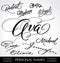 Names hand lettering (vector)