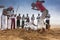 NAMIBE/ANGOLA - 28 AUG 2013 - African sportsmen practicing the famous Brazilian capoeira fight