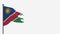 Namibia 3D tattered waving flag illustration on Flagpole.