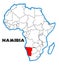 Namibia Africa Map