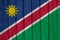 Namibia Flag Over Wood Planks