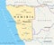 Namibia Political Map