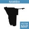 Namibia vector map with title