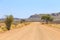 Namibian landscape along the gravel road. Khomas, Namibia